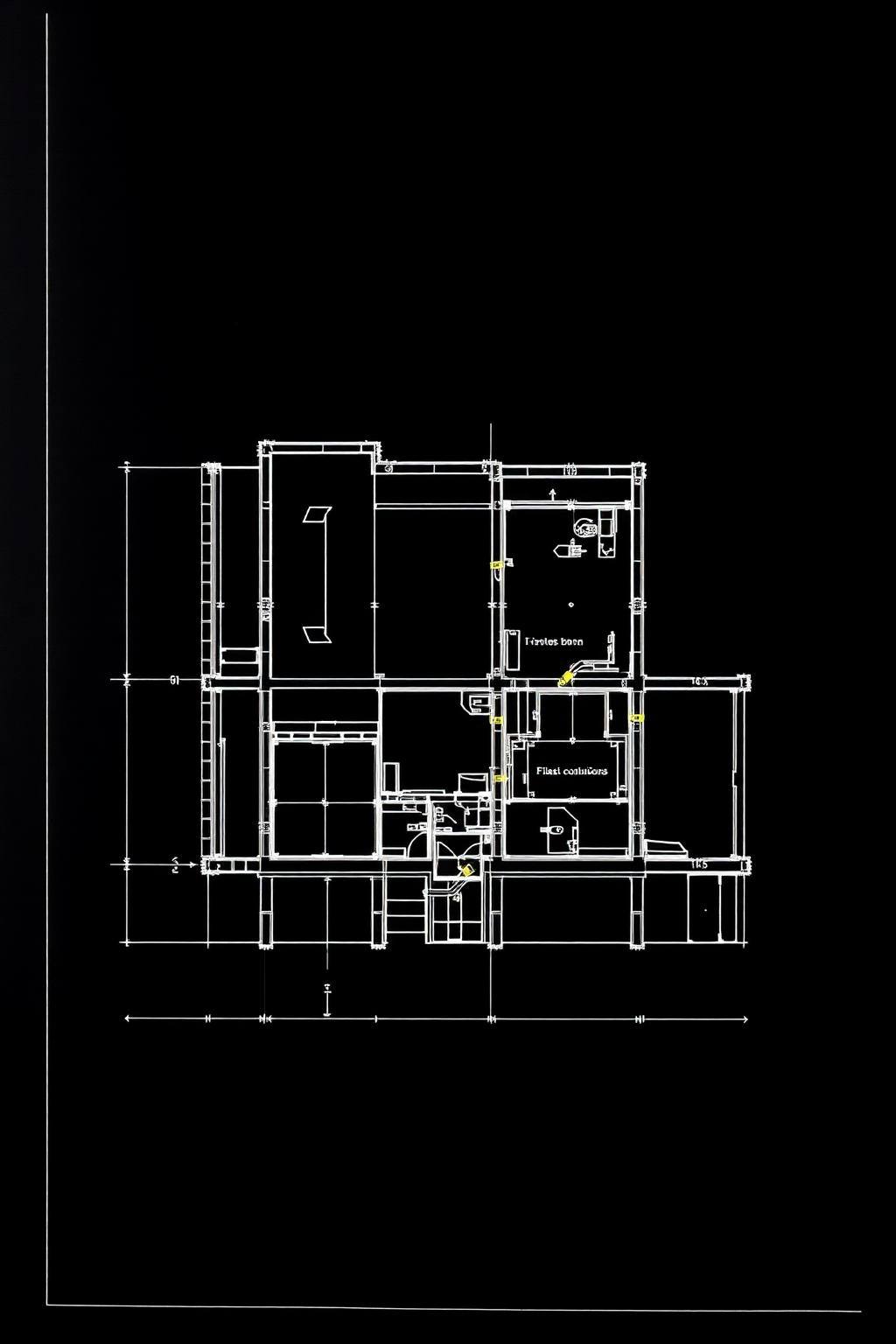 Floor plan prepared for a quantity takeoff